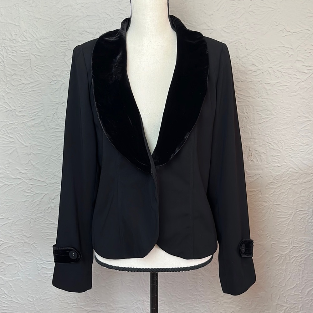 Anne Giorgio Vintage Velvet Lapel Dress Jacket